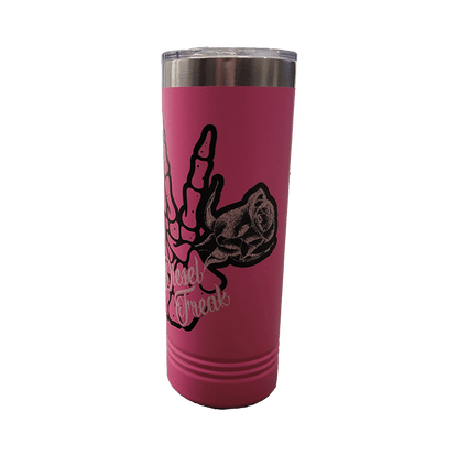Skully Hand Rose Skinny Tumbler