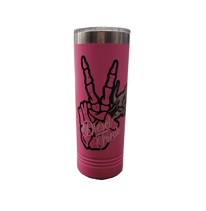 Skully Hand Rose Skinny Tumbler
