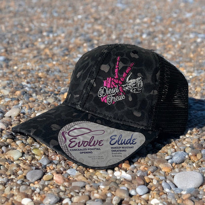 Skully Hand Roses Diesel Freak Hat