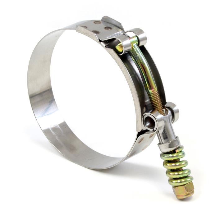 HPS Performance Products HPS Stainless Steel Spring Loaded T-Bolt Hose Clamp SAE 124 for 4.5" ID hose - Effective Size: 4.76"-5.08"