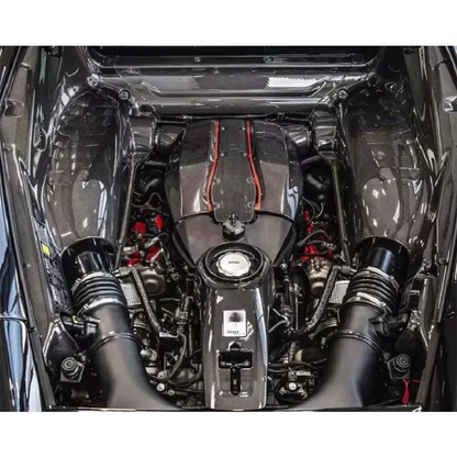 Dry Carbon Fiber Engine Bay Cover Set for Ferrari 488