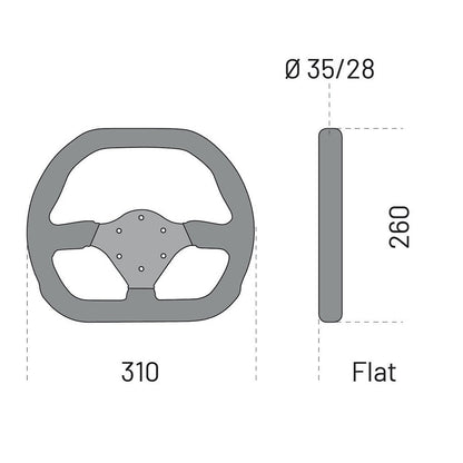 Sparco Competition P310 Steering Wheel – 310mm Flat Suede Racing Wheel