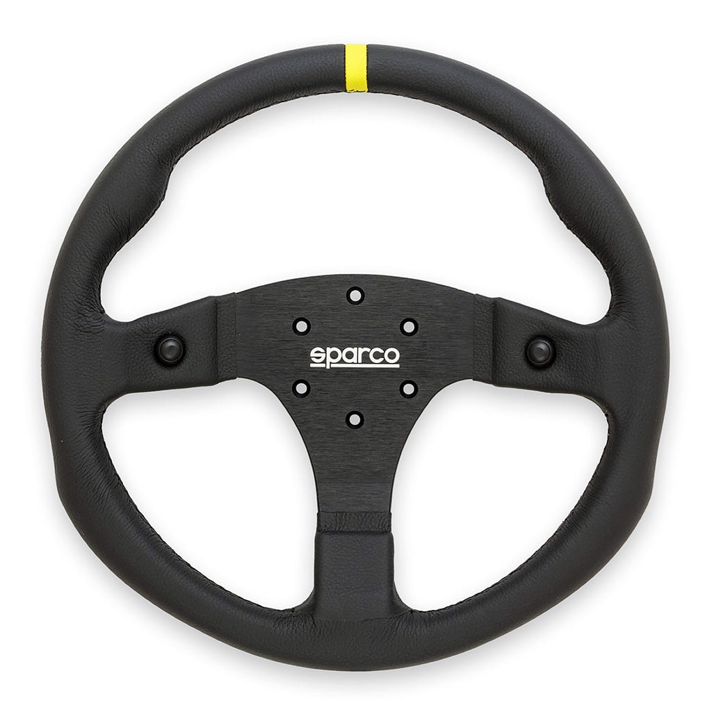 Sparco Competition R350B Steering Wheel – 350mm Suede or Leather w/ Dual Push Buttons