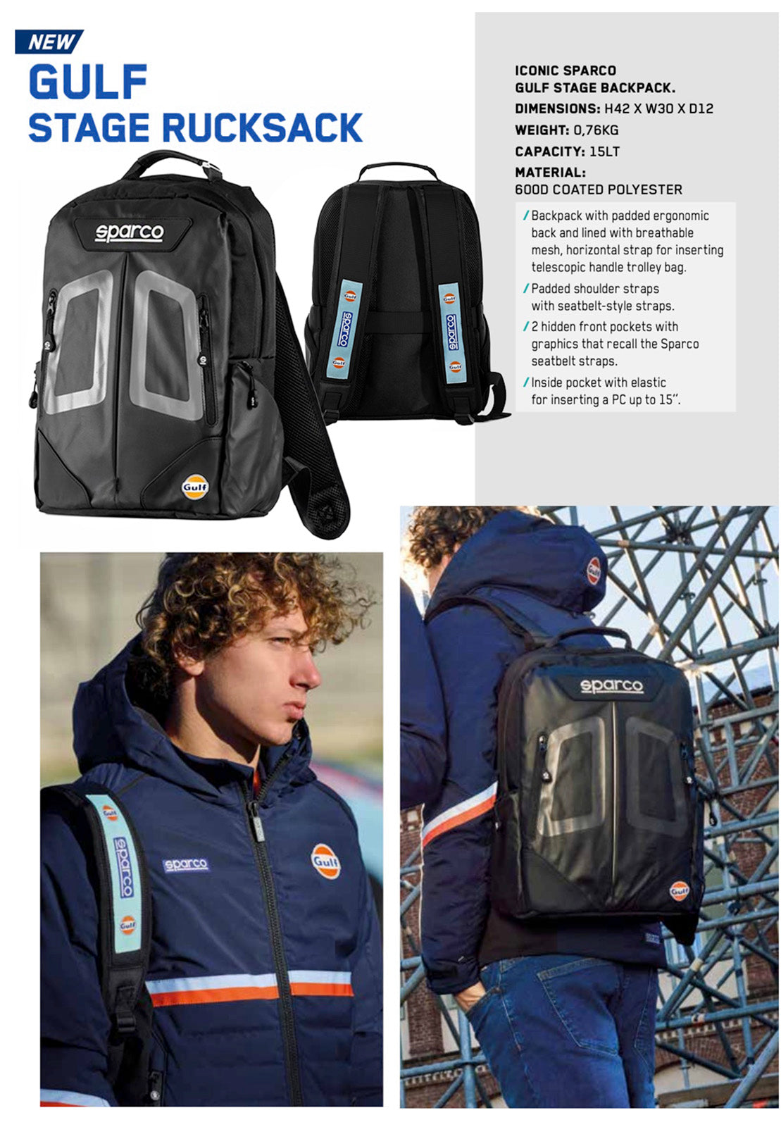 Sparco Gulf Racing Stage Rucksack