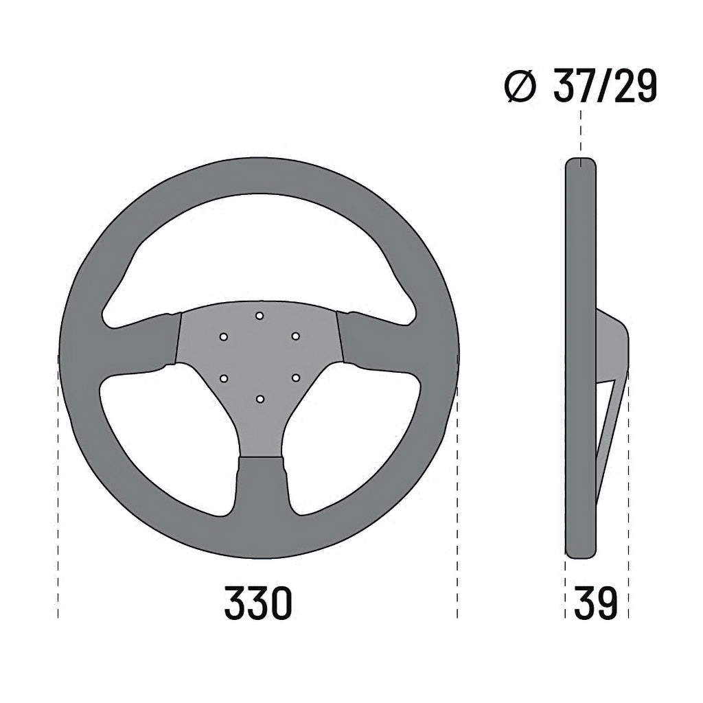 Sparco Competition R383 Steering Wheel | 330mm Suede Racing Wheel