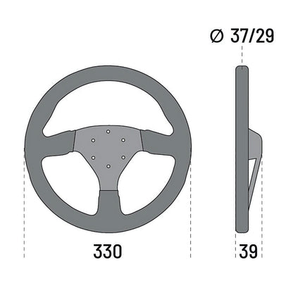 Sparco Competition R383 Steering Wheel | 330mm Suede Racing Wheel