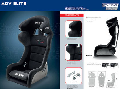 Sparco ADV Elite Carbon WRC Rally Racing Seat | FIA 8862-2009