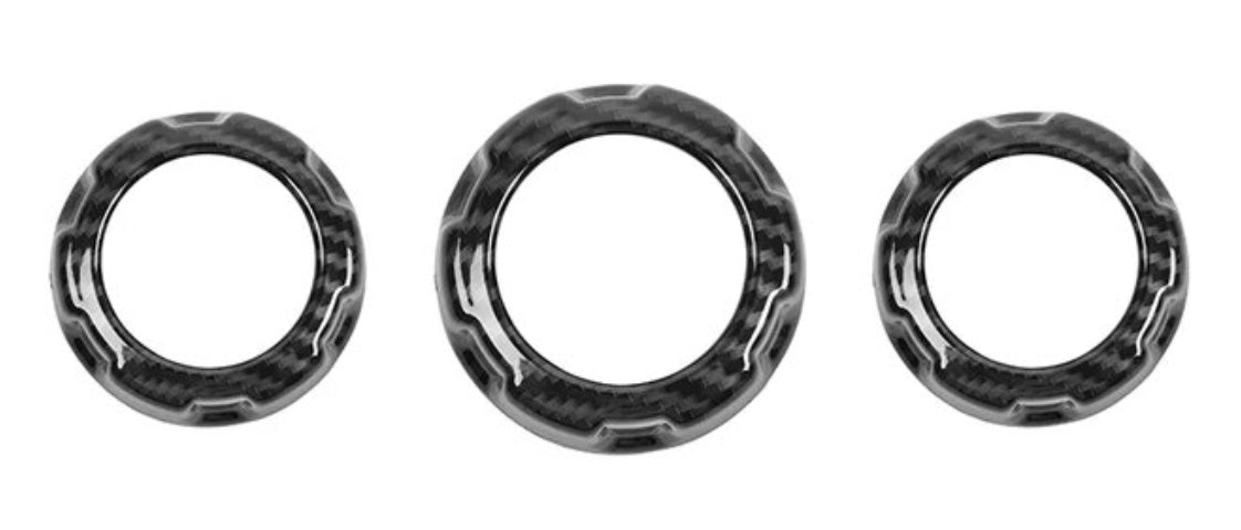 Speedlogix Carbon Print A/C Radio Knob Covers 2015-2023 Challenger