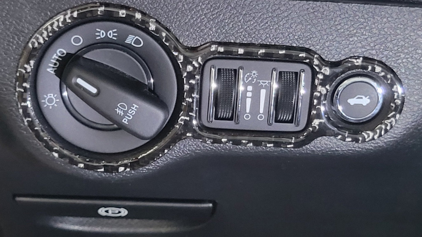 Speedlogix Carbon Print Headlight Trim 2015-2023 Challenger