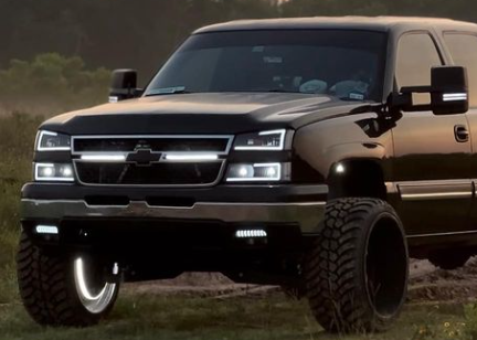 03-07 Chevrolet Silverado DRL Grille Light Bars White Running Light Only