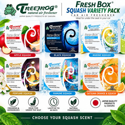 Squash Variety 6 Pack Treefrog Fresh Box Japanese Car Air Freshener