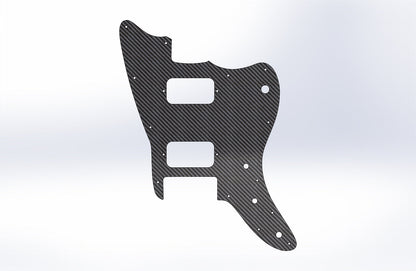 REAL * CARBON FIBER * pickguard for Squier Affinity Jazzmaster HH MADE IN USA
