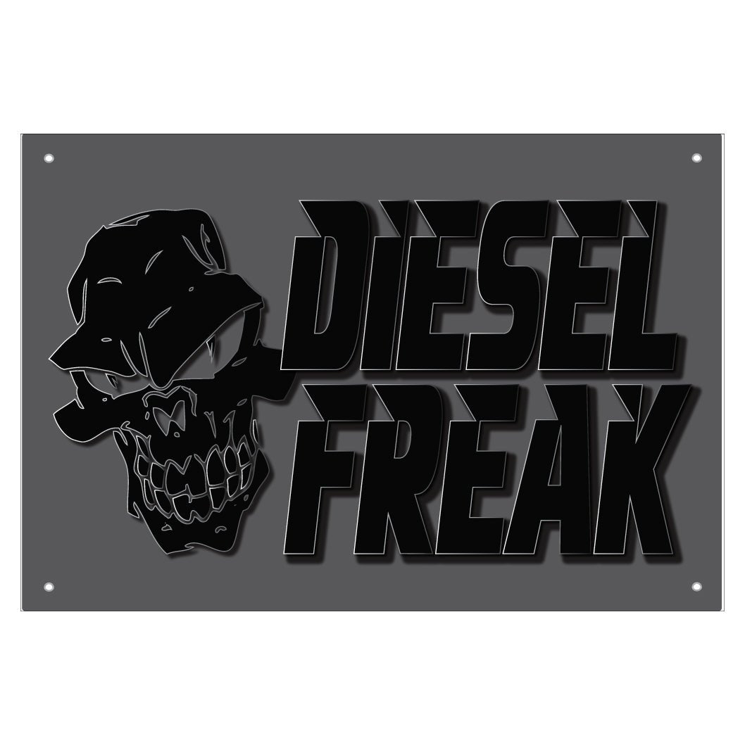 Diesel Freak Stacked Burnt Banner