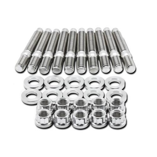 BLOX Racing Stainless Steel Intake/Exhaust Manifold Studs - M8x1.25 65mm Singles, 7-10 Piece Kits