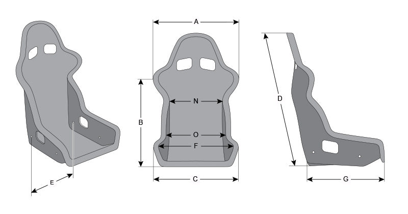 Momo Start Seats (FIA 8855-1999) - Black Hardshell