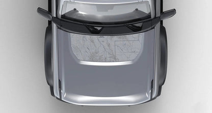 Stealth Clear Badlands Topographic Map Hood Overlay - 2021+ Bronco