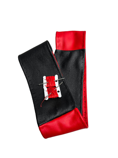 For 1997-2004 Chevy Corvette C5 Torch Red & Black Leather Interior Piece Cover Set