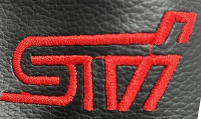 For SUBARU STI 2015-2021 Embroidered PU Leather Shift & Handbrake Boot Cover