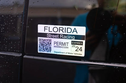 Street Racing Permit Sticker 3.5" - All States