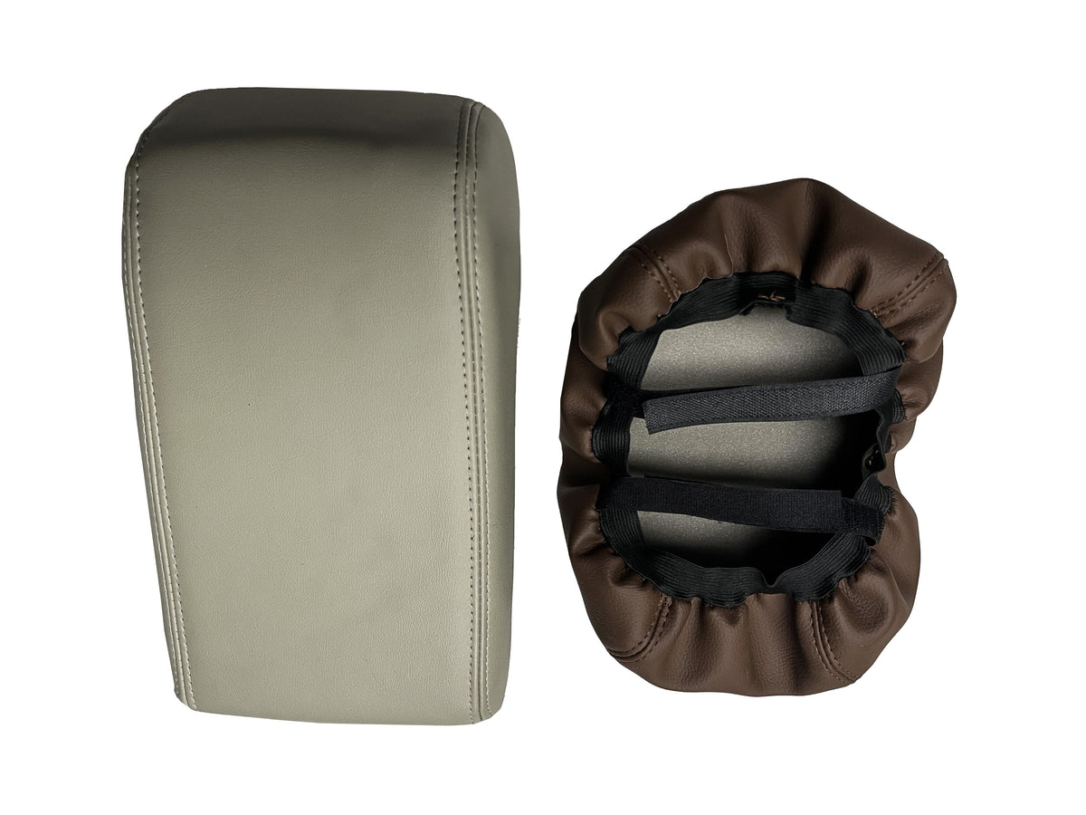 Slip On Ultra Leather Console Cover In Java Brown Fits For Subaru Legacy Outback 2010-2014