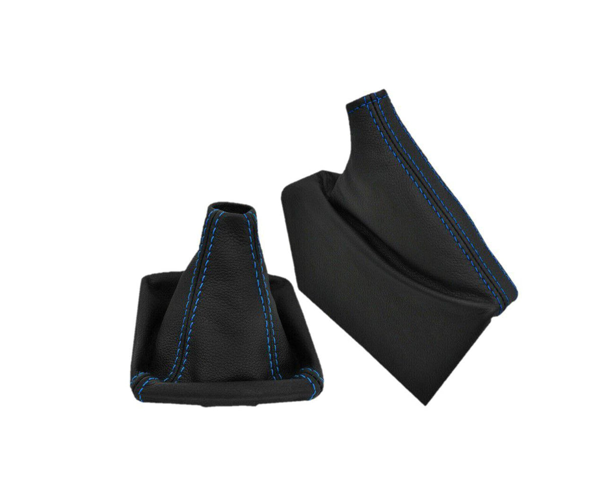 For 2003-2010 Subaru Legacy Outback Genuine Leather Parking Brake & Shift Boot Cover Set