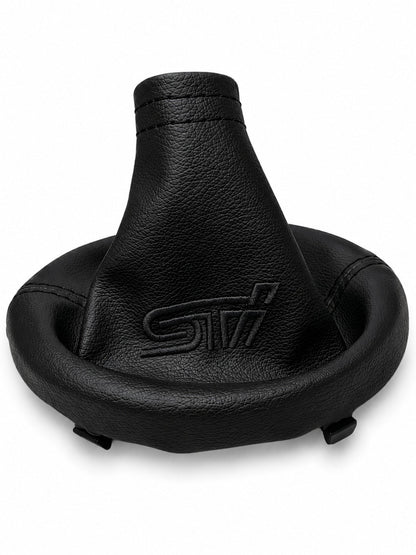 For SUBARU STI 2015-2021 Embroidered PU Leather Shift & Handbrake Boot Cover
