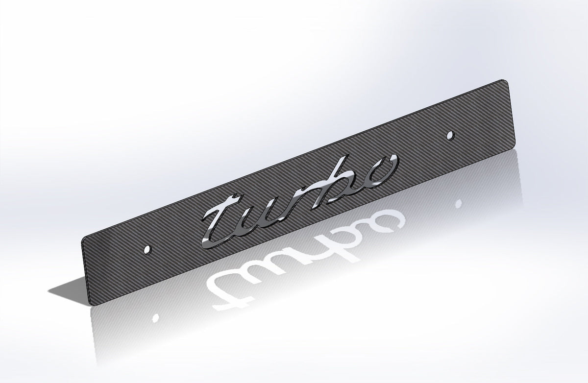 CARBON FIBER CNC'ed TURBO Front License Plate Delete for Subaru WRX Impreza STi