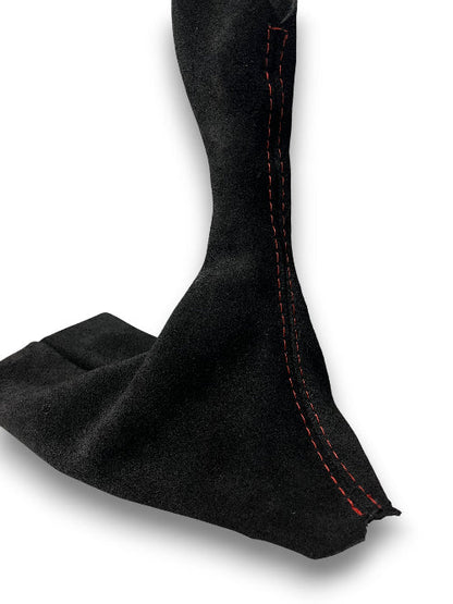 Red Stitch Real Suede Shift Boot Cover For Porsche 911 996 986 Boxster 1997-2004
