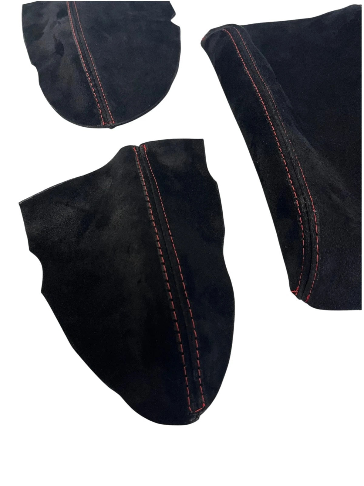Red Stitch Suede Console Armrest 2x Door Armrest Cover For Subaru Impreza WRX STI 2008-2014