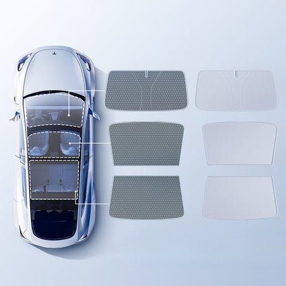 Summer Comfort Pack: Roof & Windshield Shades for Model Y Juniper