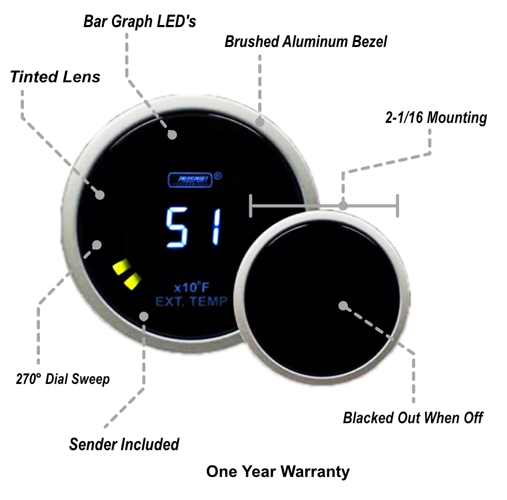 2-1/16" Digital EGT Gauge