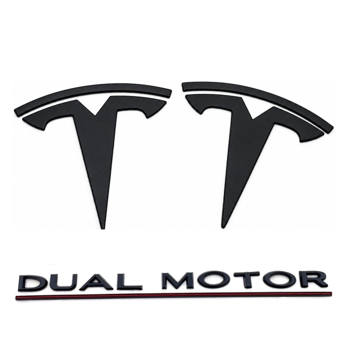 T Logos & Dual Motor Emblem Set | Tesla Model 3 & Model Y