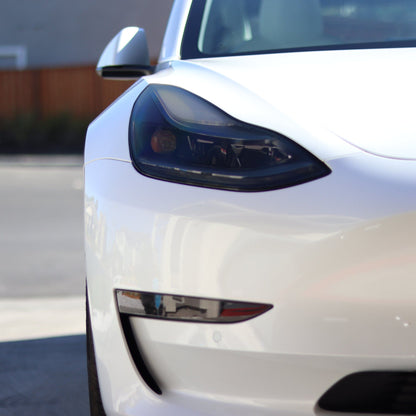 Headlights Smoke Tint PPF | Tesla Model 3 2017-2023, Model Y 2019-2025