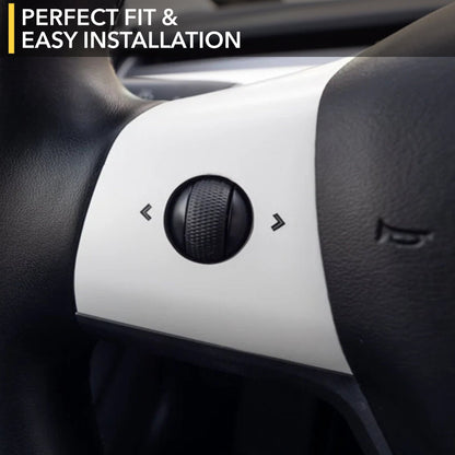 Steering Wheel Vinyl Cover | 2017-2023 Tesla Model 3 & 2021-2025 Tesla Model Y