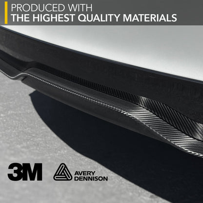 Rear Diffuser Lip Wrap | Carbon Fiber Decal for Tesla Model S 2021-2026