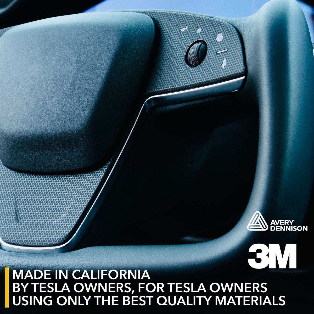 Steering Wheel / Yoke Vinyl Covers | 2021-2026 Tesla Model S / Model X