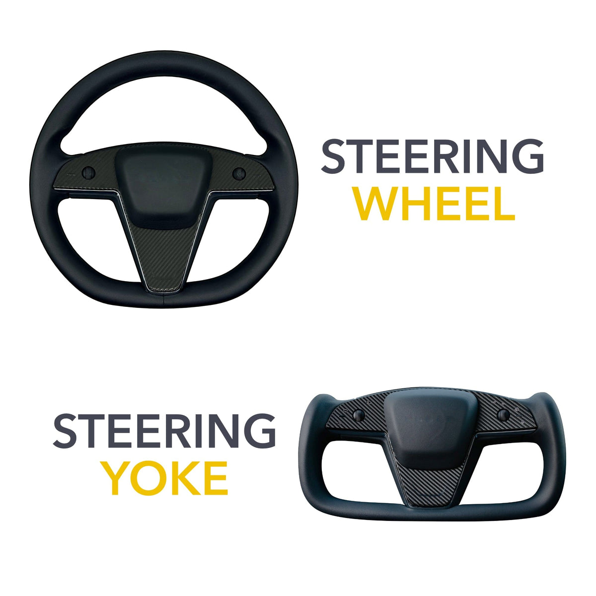 Steering Wheel / Yoke Vinyl Covers | 2021-2026 Tesla Model S / Model X