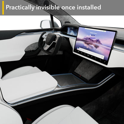 Interior PPF Kit | Tesla Model X Plaid 2021-2026 Refresh - Paint Protection Film Wrap for All Carbon Fiber Trims