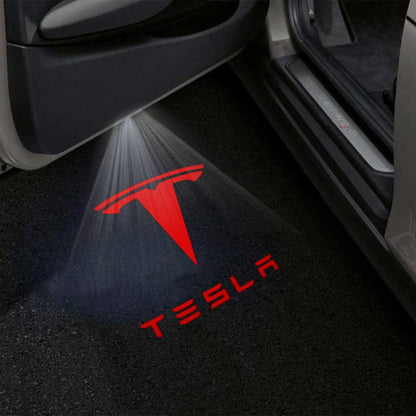 Tesla Model S Premium Door Puddle Lights Various Designs 2021-2026