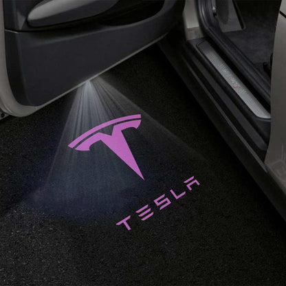 Tesla Model X Premium Door Puddle Lights Various Designs 2022-2026