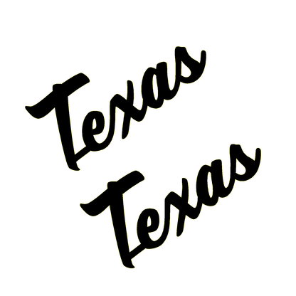 Cursive Fender Emblems (Moab, Texas, Lucky, Florida) - Universal