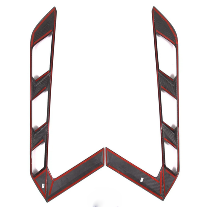 Carbon Fiber Rear Window Trim Cover Set for Chevrolet Corvette C8 Coupe