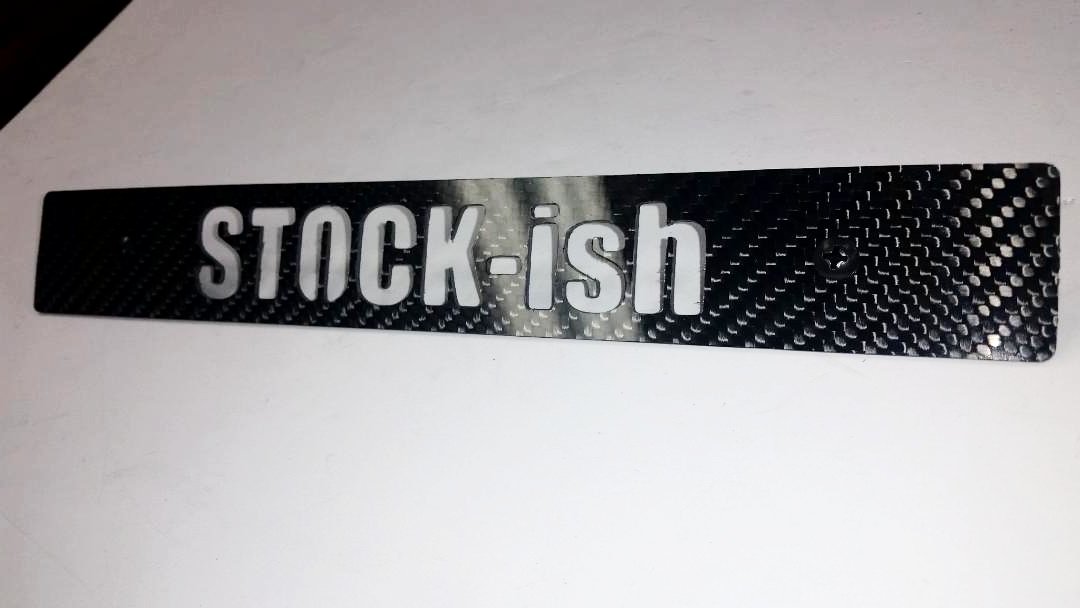 CARBON FIBER STOCKish Front License Plate Delete for Subaru WRX Impreza STi