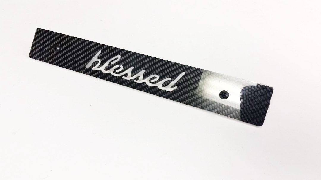 CARBON FIBER CNCed Blessed Front License Plate Delete for Subaru WRX Impreza STi