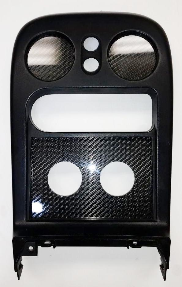 CARBON FIBER DELETE with 2 52mm gauges for 94-97 Mazda Miata Tombstone Radio Bezel