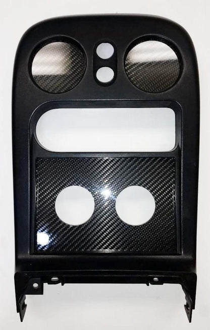 CARBON FIBER DELETE with 2 52mm gauges for 94-97 Mazda Miata Tombstone Radio Bezel