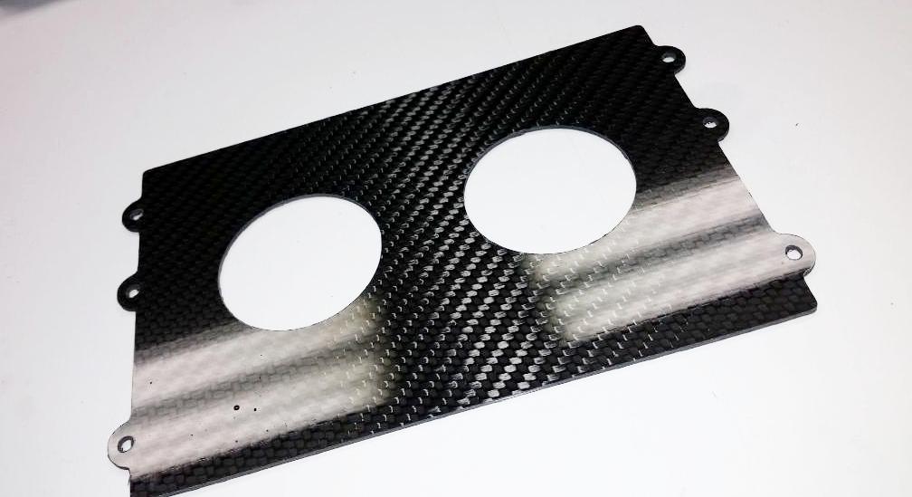 CARBON FIBER DELETE with 2 52mm gauges for 94-97 Mazda Miata Tombstone Radio Bezel