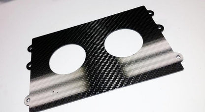 CARBON FIBER DELETE with 2 52mm gauges for 94-97 Mazda Miata Tombstone Radio Bezel