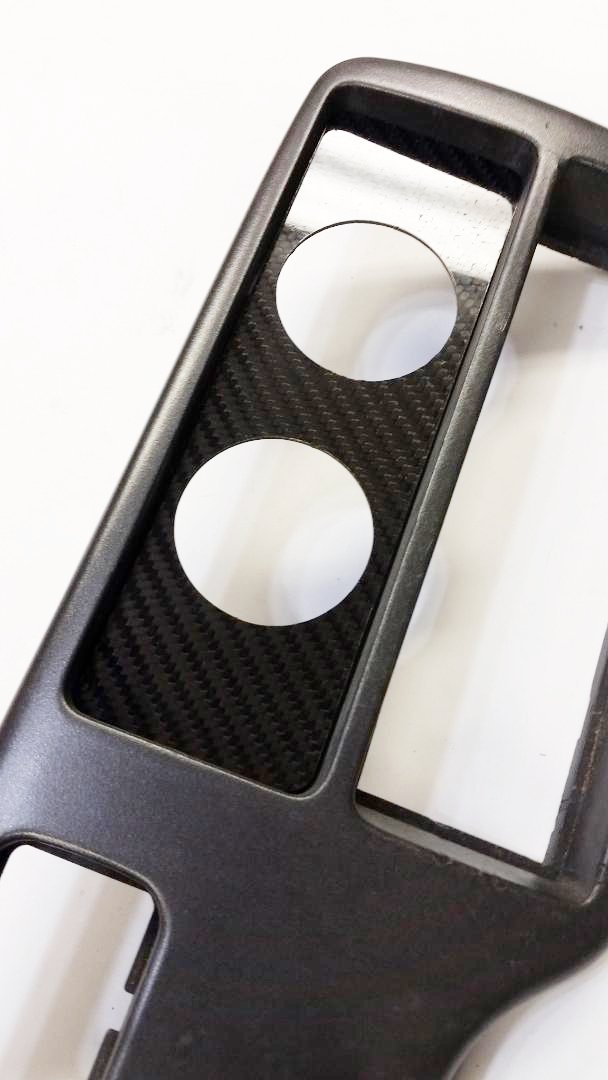 CARBON FIBER 2 52MM Climate Control Block Off Plate for fit Honda EG Civic 92-95