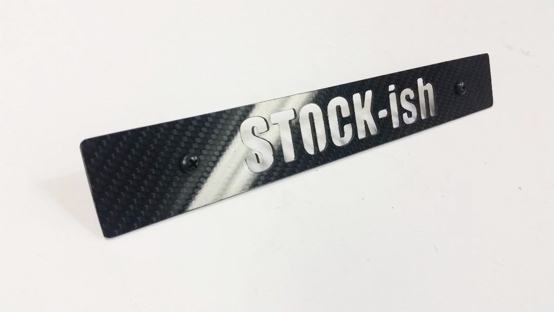 CARBON FIBER STOCKish Front License Plate Delete for Subaru WRX Impreza STi